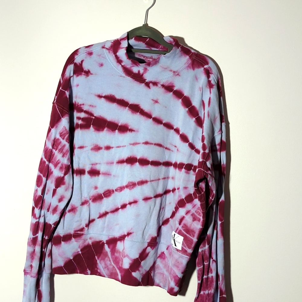 Calvin Klein Womens Maroon mock neck XL